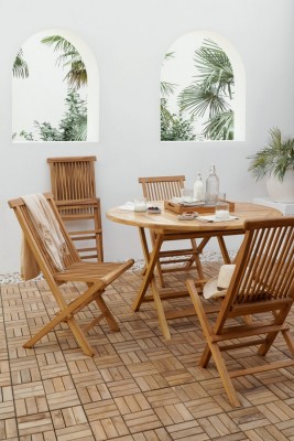OutdoorGruppe-Teak-Teakholz-Teakstuhl-Teaktisch