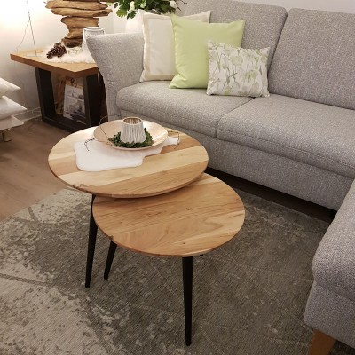 Couchtisch-Set-Akazie-schweizer-Kante