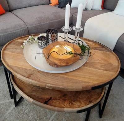 couchtisch-set-mangoholz-eisen-oval
